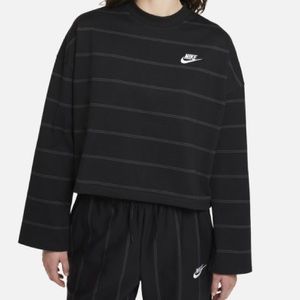 Nike Cropped Black Sweatshirt - black - m